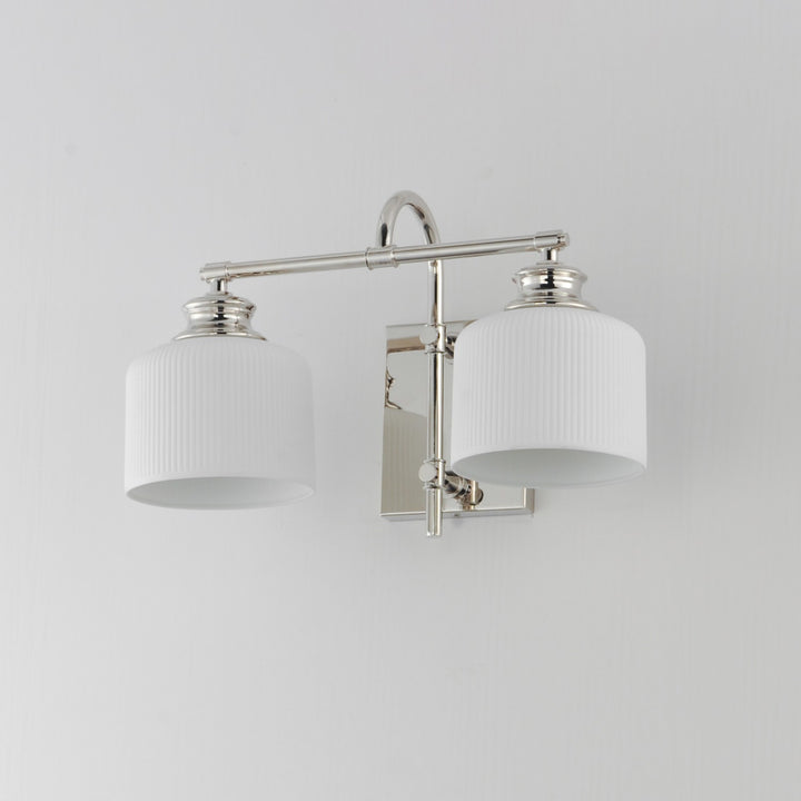 Maxim - 21492WTPN - Two Light Wall Sconce - Bisque - Polished Nickel