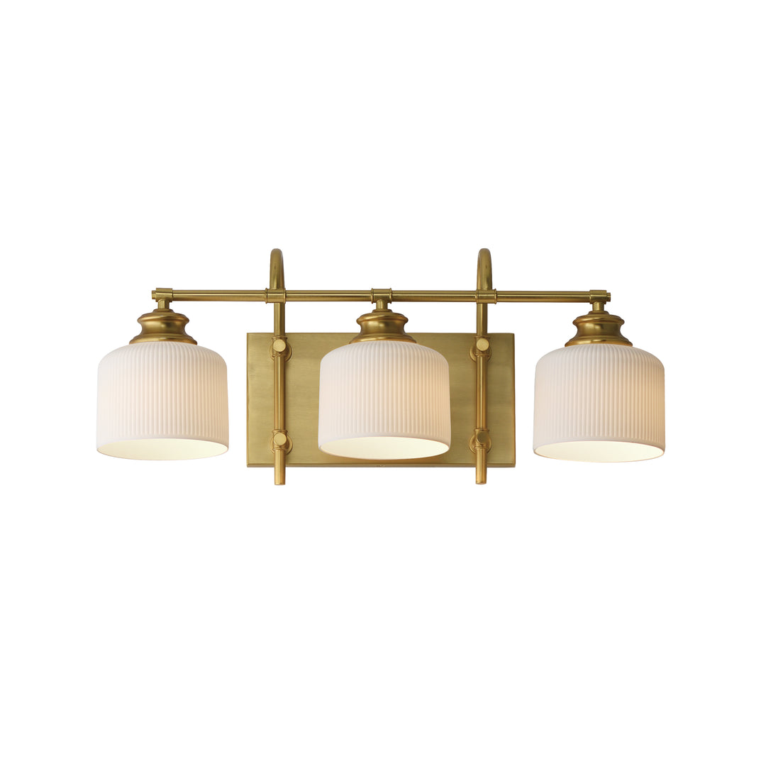 Maxim - 21493WTNAB - Three Light Bath Vanity - Bisque - Natural Aged Brass
