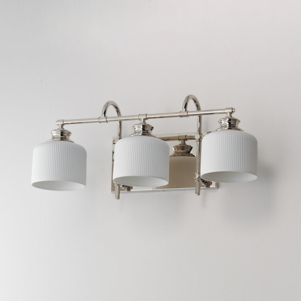 Maxim - 21493WTPN - Three Light Bath Vanity - Bisque - Polished Nickel