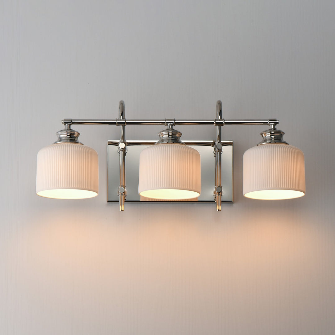 Maxim - 21493WTPN - Three Light Bath Vanity - Bisque - Polished Nickel