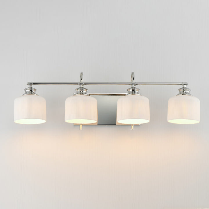 Maxim - 21494WTPN - Four Light Bath Vanity - Bisque - Polished Nickel