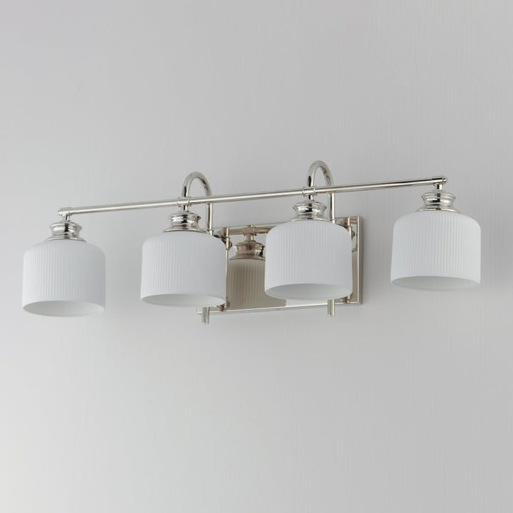 Maxim - 21494WTPN - Four Light Bath Vanity - Bisque - Polished Nickel