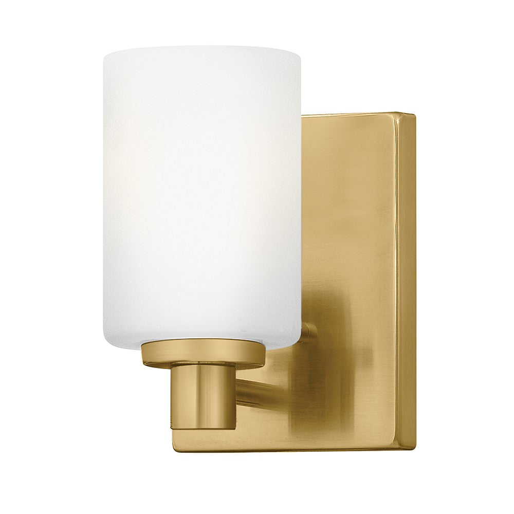 Karlie LED Wall Sconce in Lacquered Brass - available from The Lighting Shoppe, trusted by Canadian homeowners