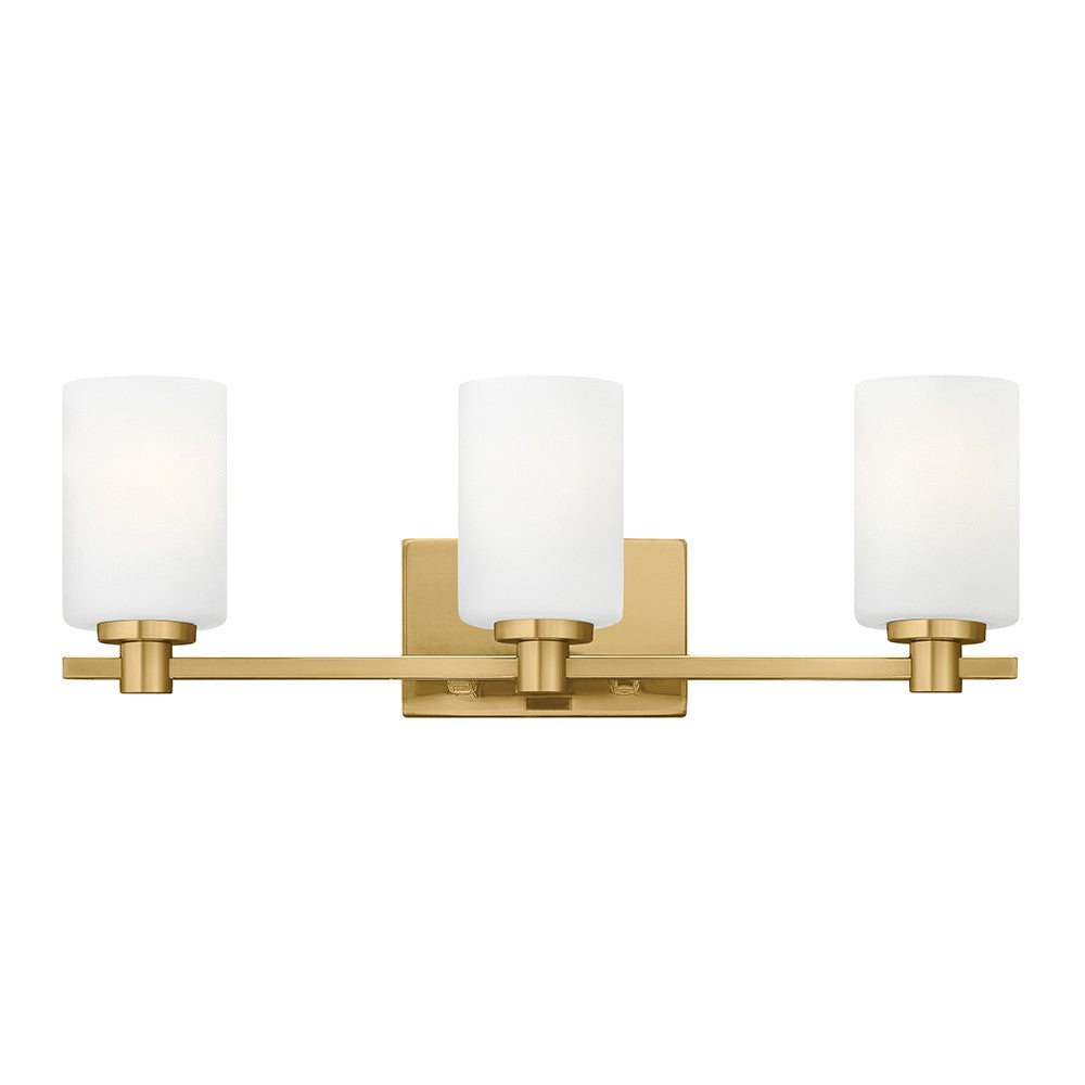 Karlie LED Vanity in Lacquered Brass - available from The Lighting Shoppe, trusted by Canadian homeowners