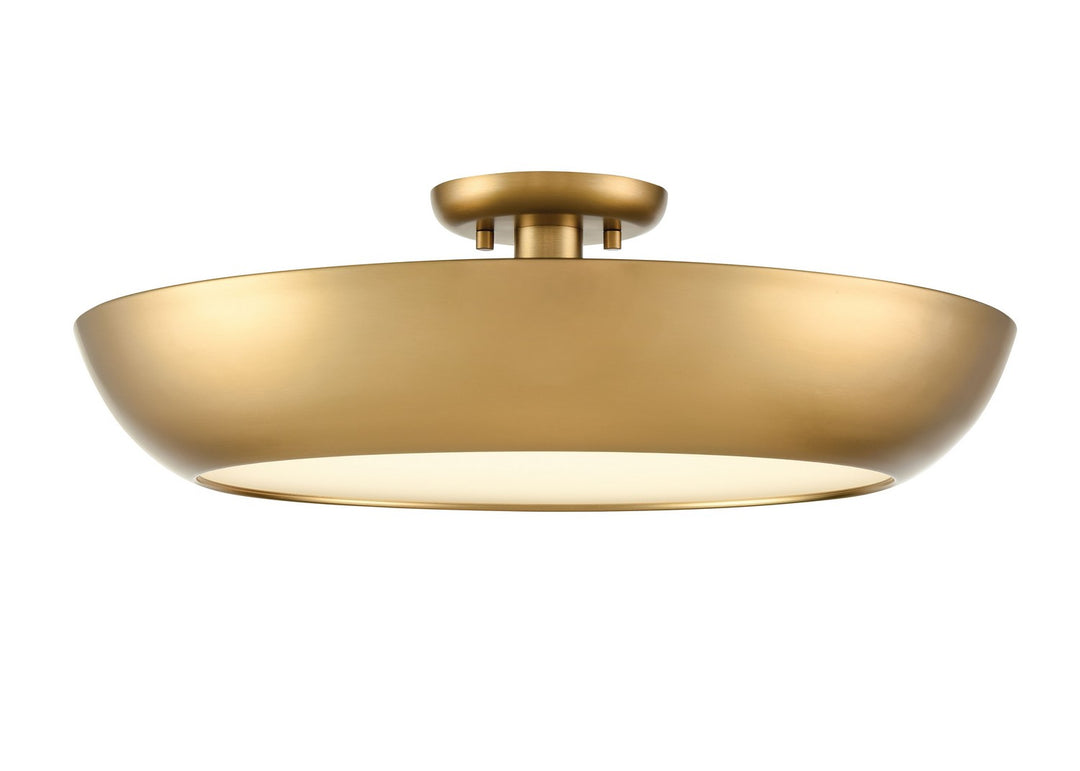Antares LED Semi-Flush Mount in Brass - available from The Lighting Shoppe, trusted by Canadian homeowners