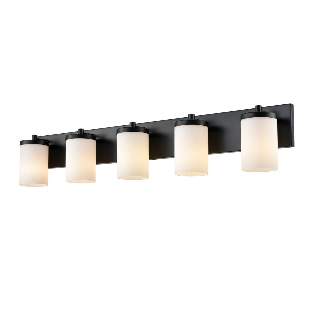 Riverview Five Light Vanity in Ebony - available from The Lighting Shoppe, trusted by Canadian homeowners