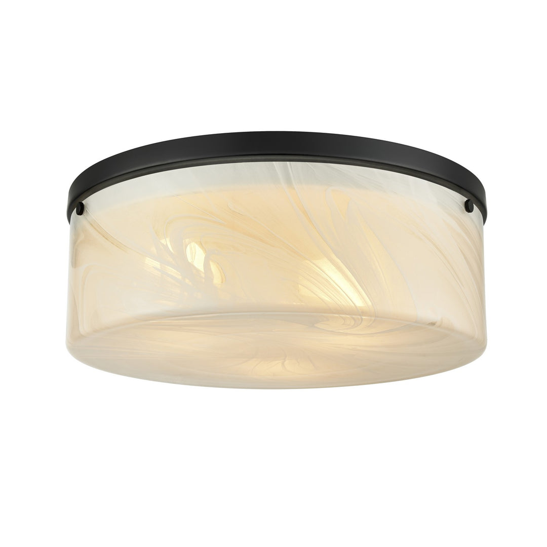 Bessemer Three Light Flush Mount in Ebony - available from The Lighting Shoppe, trusted by Canadian homeowners