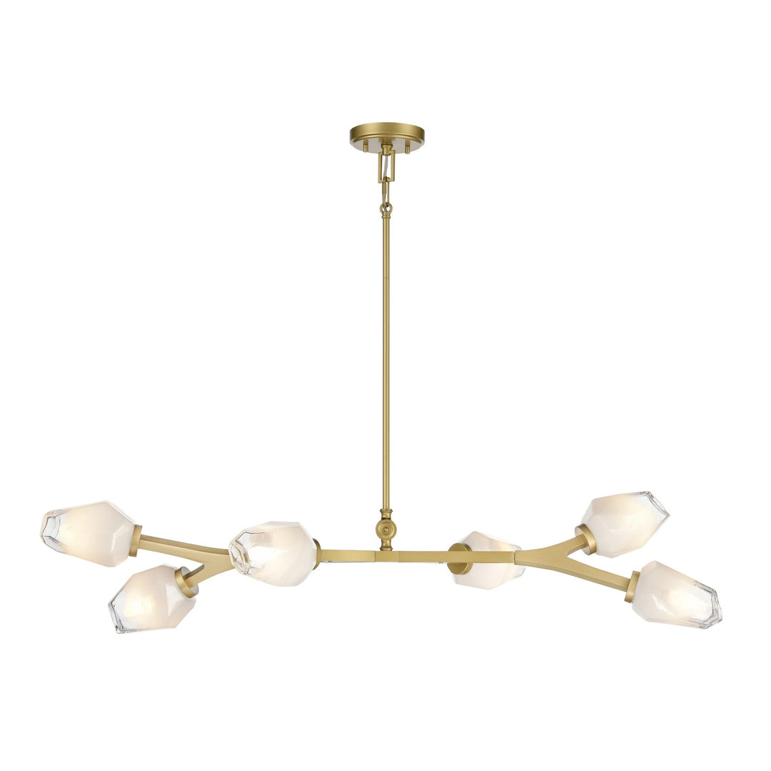 Javelin Six Light Linear Pendant in Gold - available from The Lighting Shoppe, trusted by Canadian homeowners