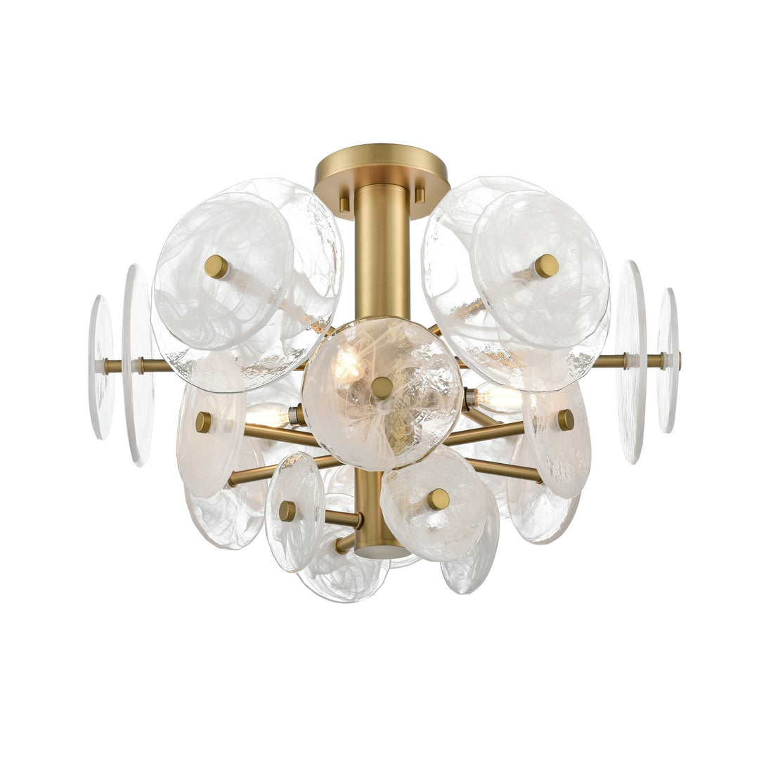 Carousel Four Light Semi-Flush Mount in Brass - available from The Lighting Shoppe, trusted by Canadian homeowners