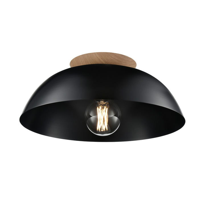 Bergen One Light Dual Mount in Ebony/Natural Wood - available from The Lighting Shoppe, trusted by Canadian homeowners