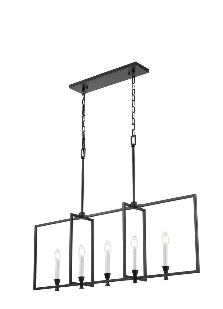 Carisbrooke Five Light Linear Pendant in Ebony - available from The Lighting Shoppe, trusted by Canadian homeowners