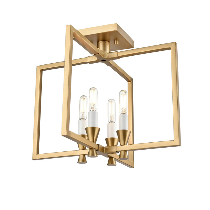 DVI Canada - DVP37111BR - Four Light Semi-Flush Mount - Carisbrooke - Brass
