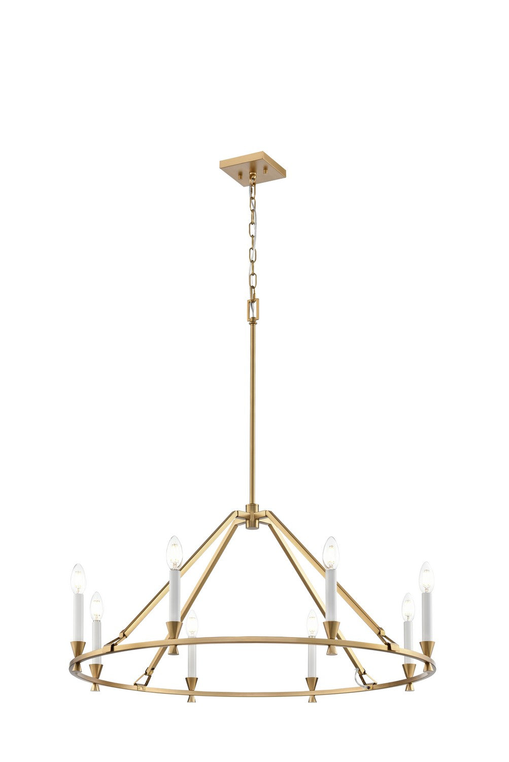 Carisbrooke Eight Light Chandelier in Brass - available from The Lighting Shoppe, trusted by Canadian homeowners