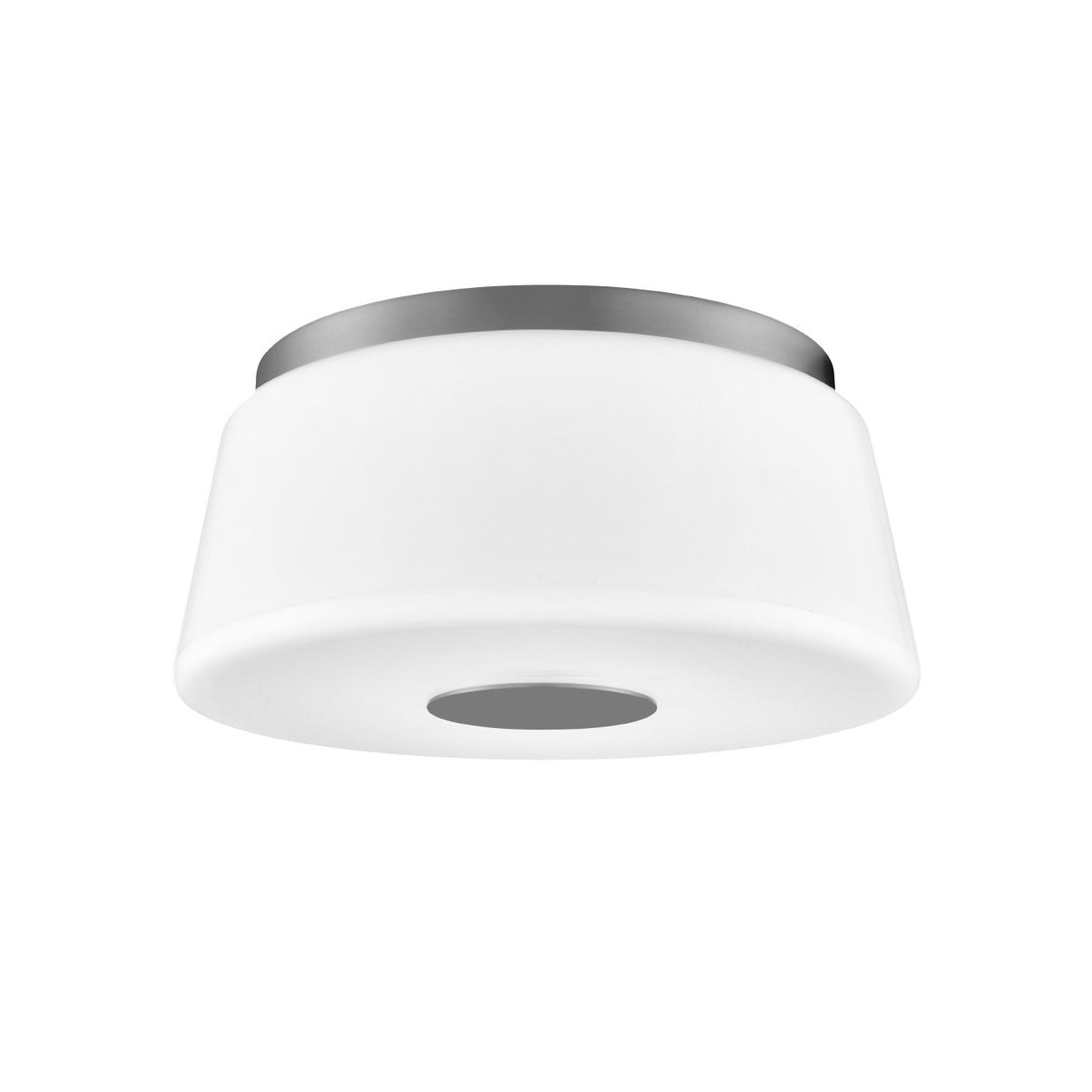 Robson Hall Three Light Flush Mount in Satin Nickel - available from The Lighting Shoppe, trusted by Canadian homeowners