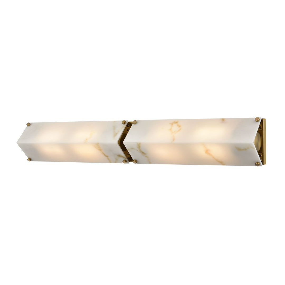 Pavilion Four Light Vanity in Brass - available from The Lighting Shoppe, trusted by Canadian homeowners