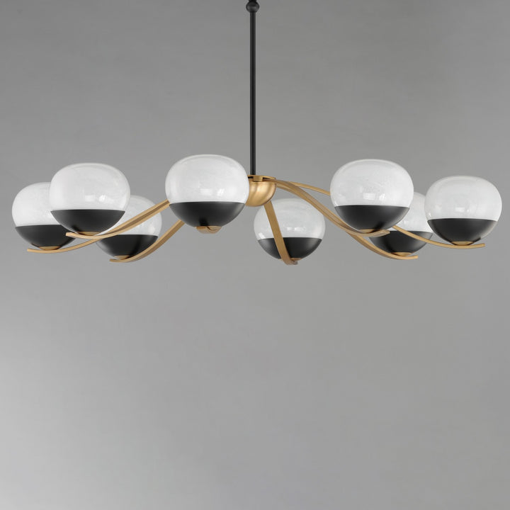 Maxim - 24648MRBKNAB - Eight Light Chandelier - Lucerne - Black / Natural Aged Brass