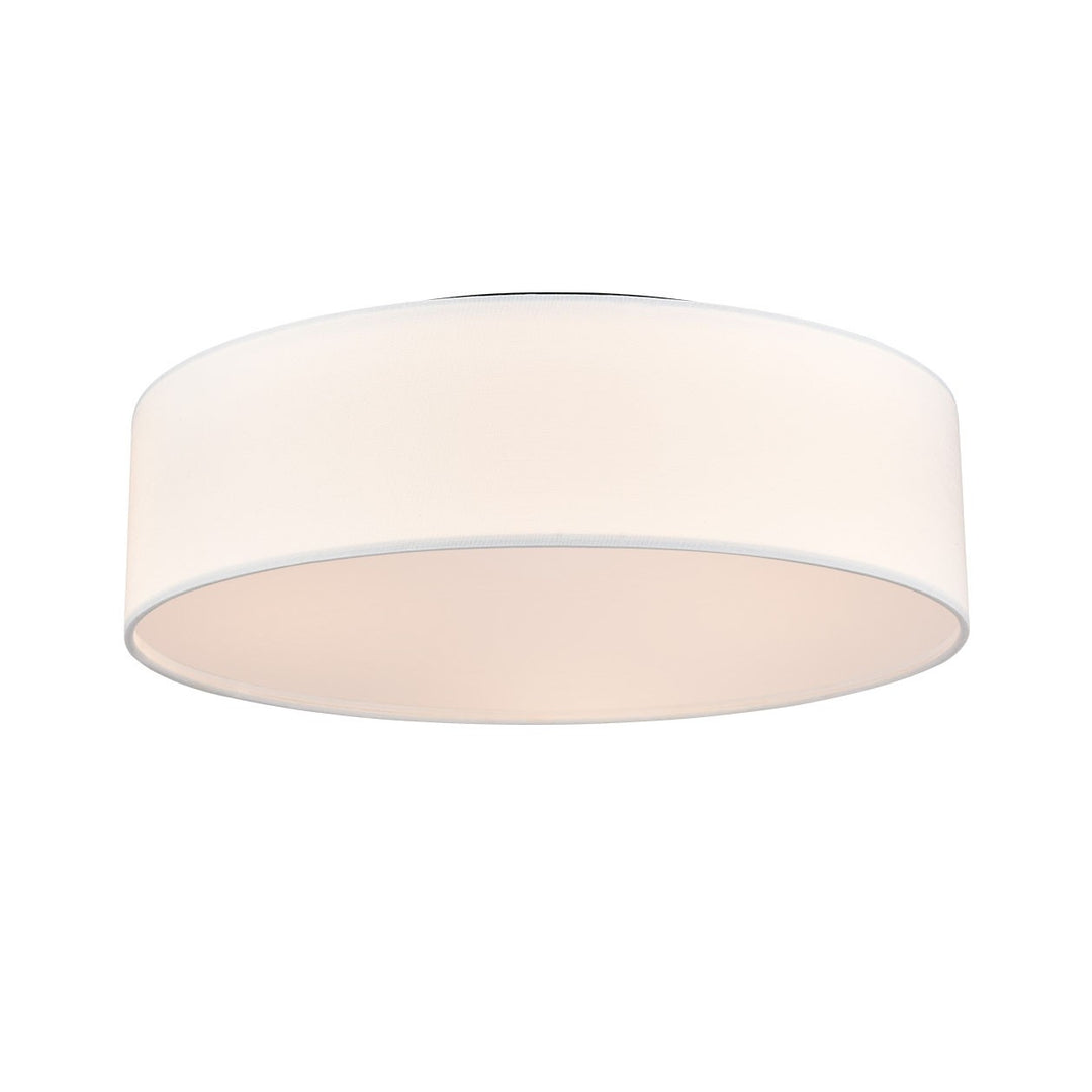 Milan Three Light Flush Mount in Buffed Nickel - available from The Lighting Shoppe, trusted by Canadian homeowners