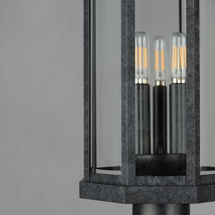 Maxim - 30220CLBKP - Three Light Outdoor Post Lantern - Wright - Black Patina
