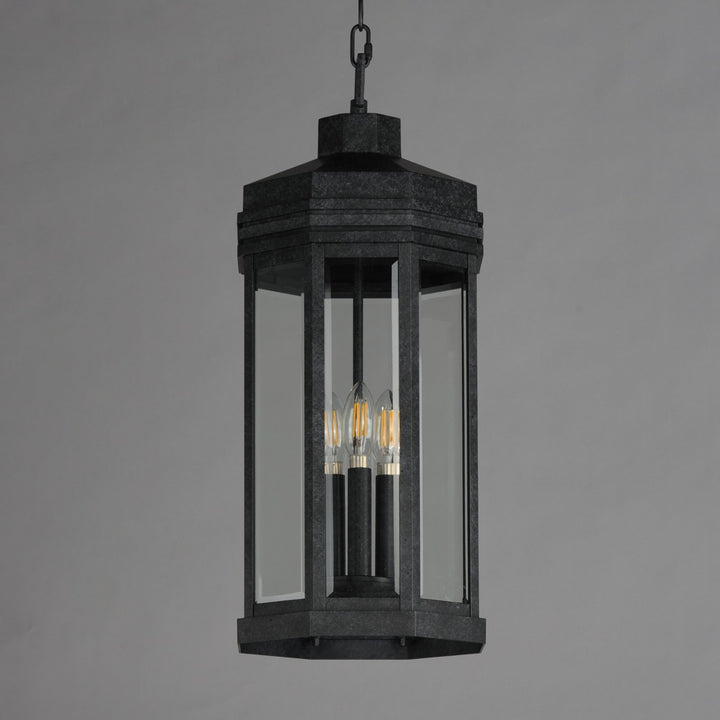 Maxim - 30229CLBKP - Three Light Outdoor Pendant - Wright - Black Patina
