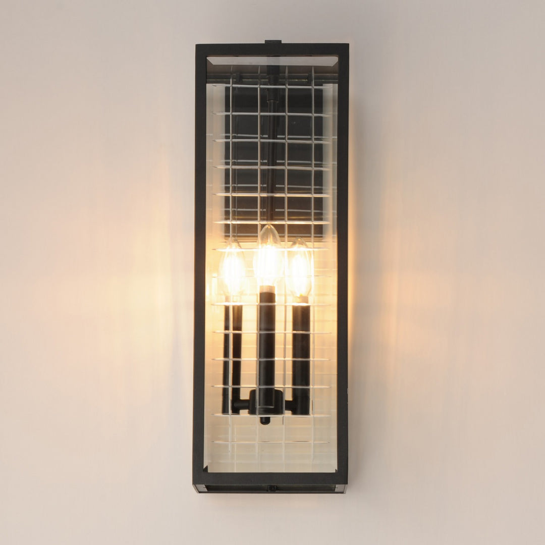 Maxim - 30694CLBK - Three Light Outdoor Wall Sconce - Magnus - Black