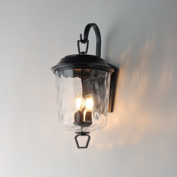 Maxim - 34214WGDBZ - Three Light Outdoor Wall Sconce - Prescott - Dark Bronze