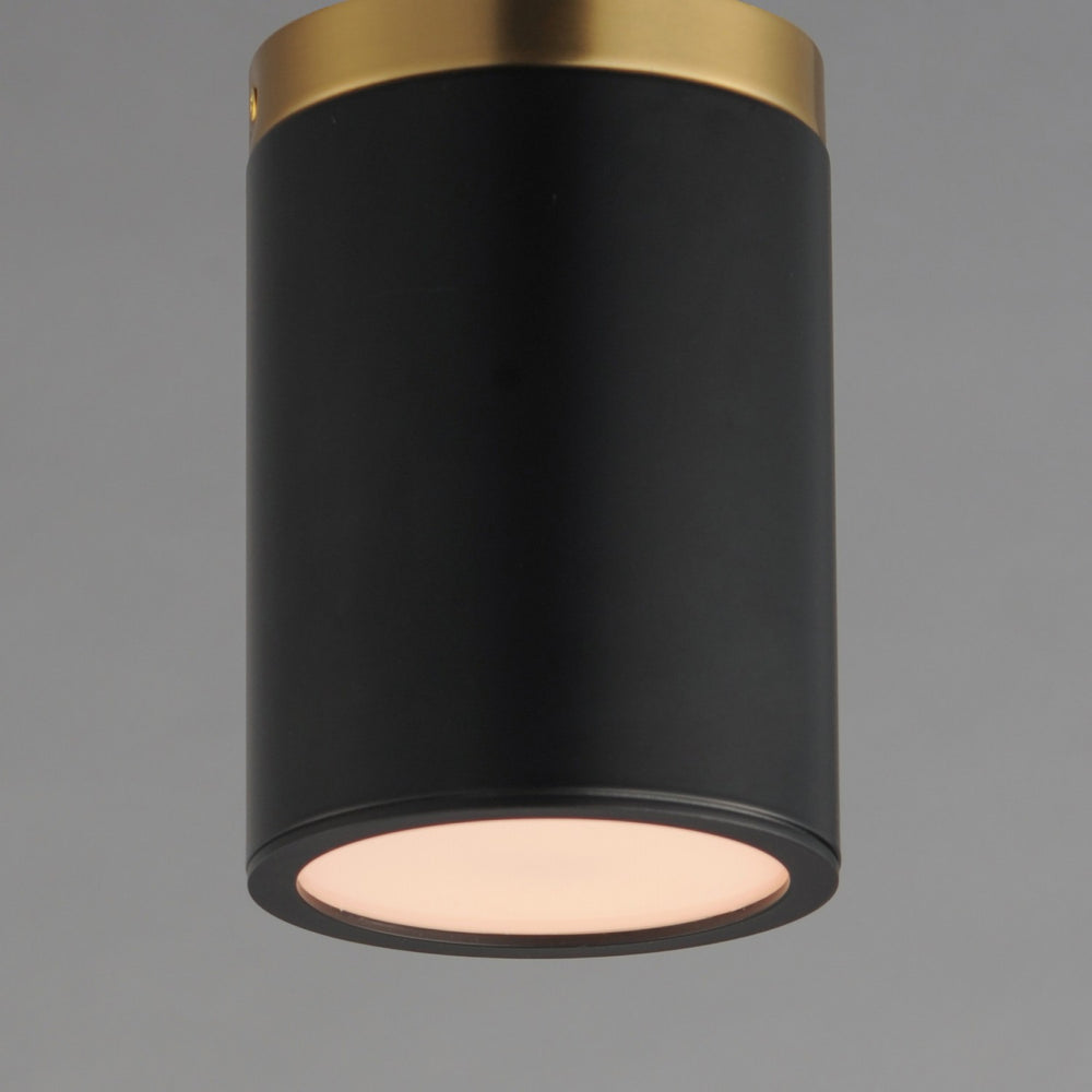 Maxim - 59700WTBKAB - One Light Flush Mount - Dapper - Black / Antique Brass