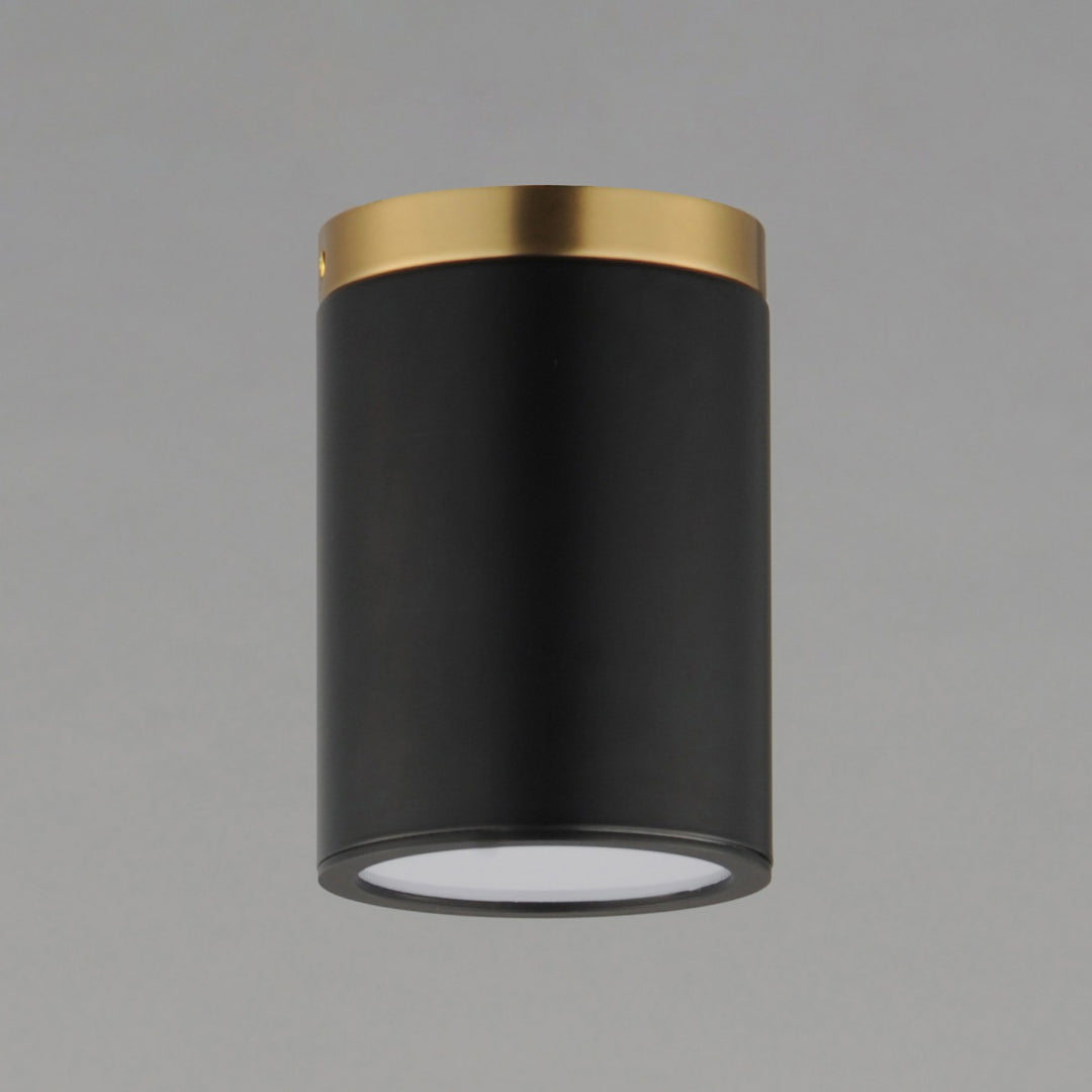 Maxim - 59700WTBKAB - One Light Flush Mount - Dapper - Black / Antique Brass