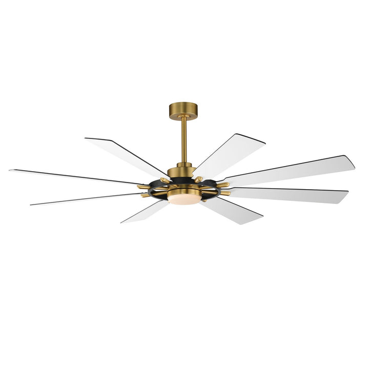 Maxim - 88878BKNAB - 72" Ceiling Fan - Helm - Black / Natural Aged Brass