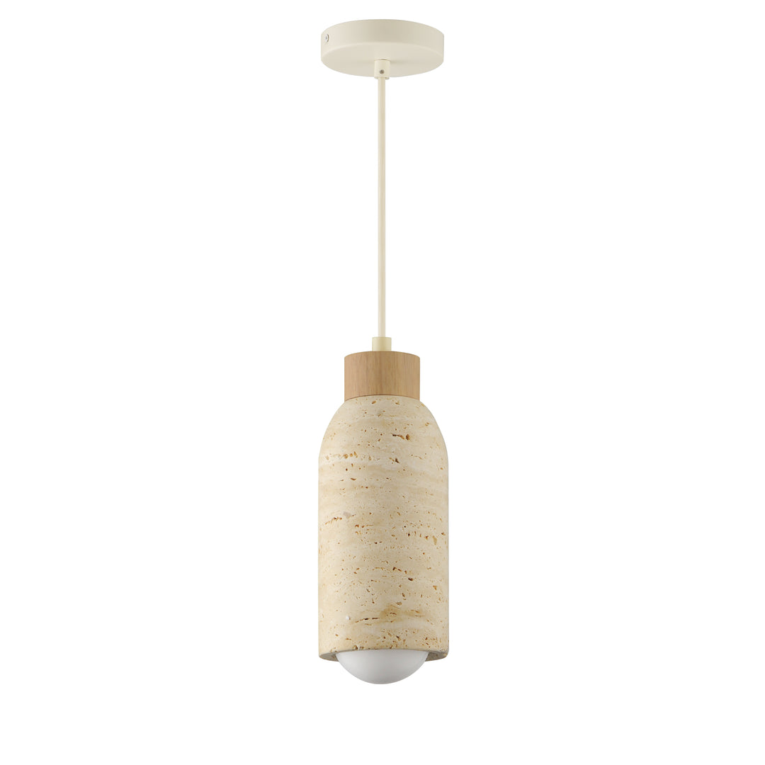 Maxim - 90621TVOY - One Light Pendant - Pompeii - Travertine / Oyster