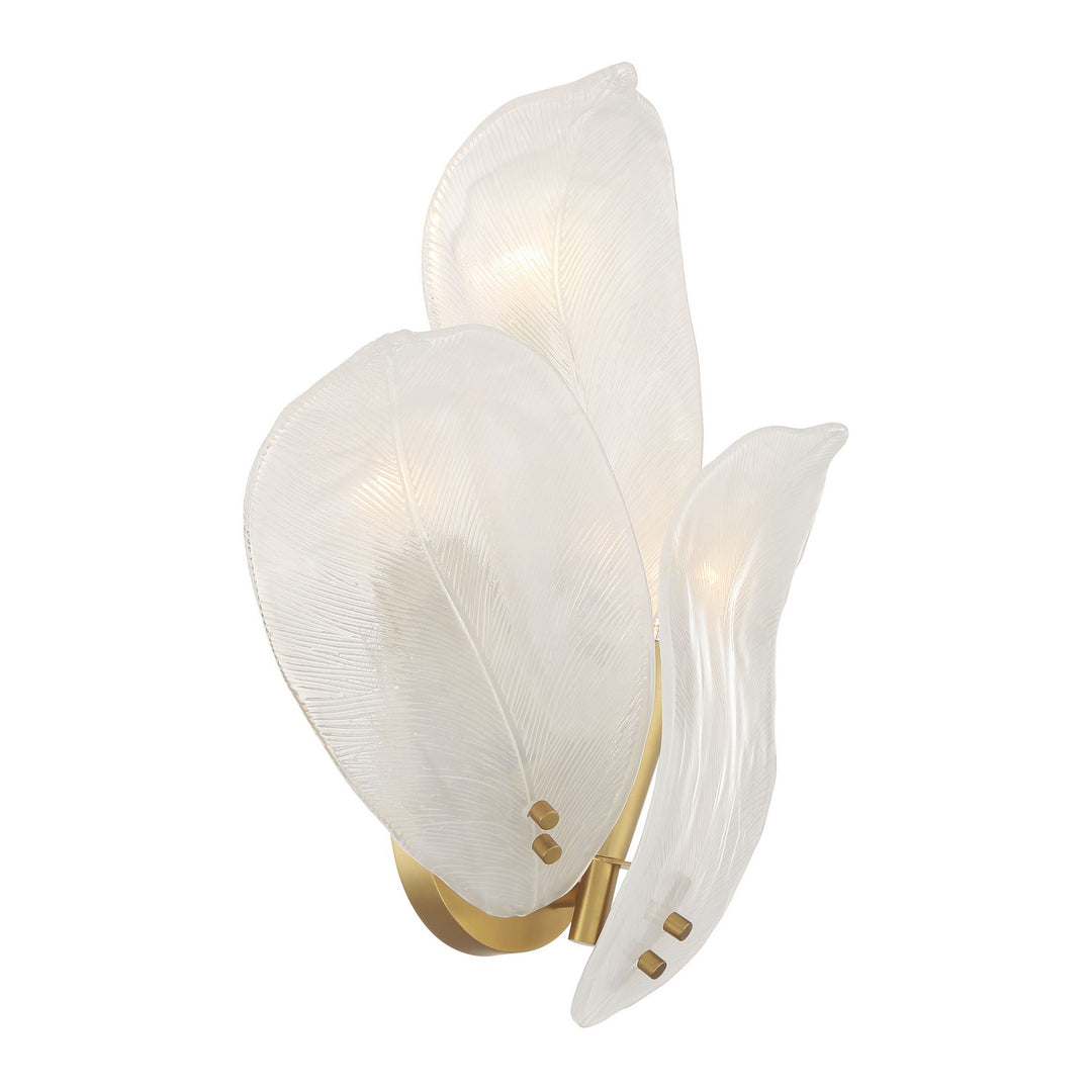 Orchid Three Light Wall Sconce in Legacy Brass - available from The Lighting Shoppe, trusted by Canadian homeowners
