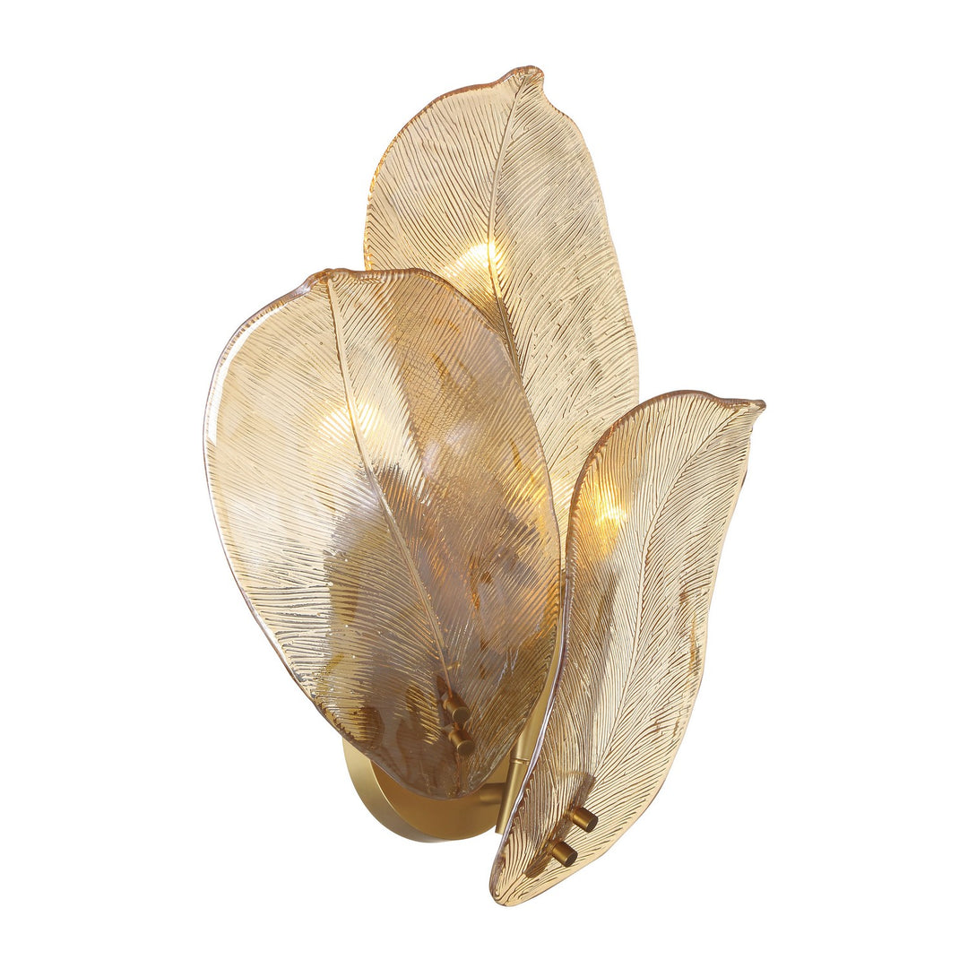 Orchid Three Light Wall Sconce in Legacy Brass - available from The Lighting Shoppe, trusted by Canadian homeowners
