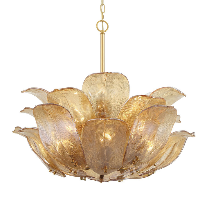 Orchid Ten Light Pendant in Legacy Brass - available from The Lighting Shoppe, trusted by Canadian homeowners
