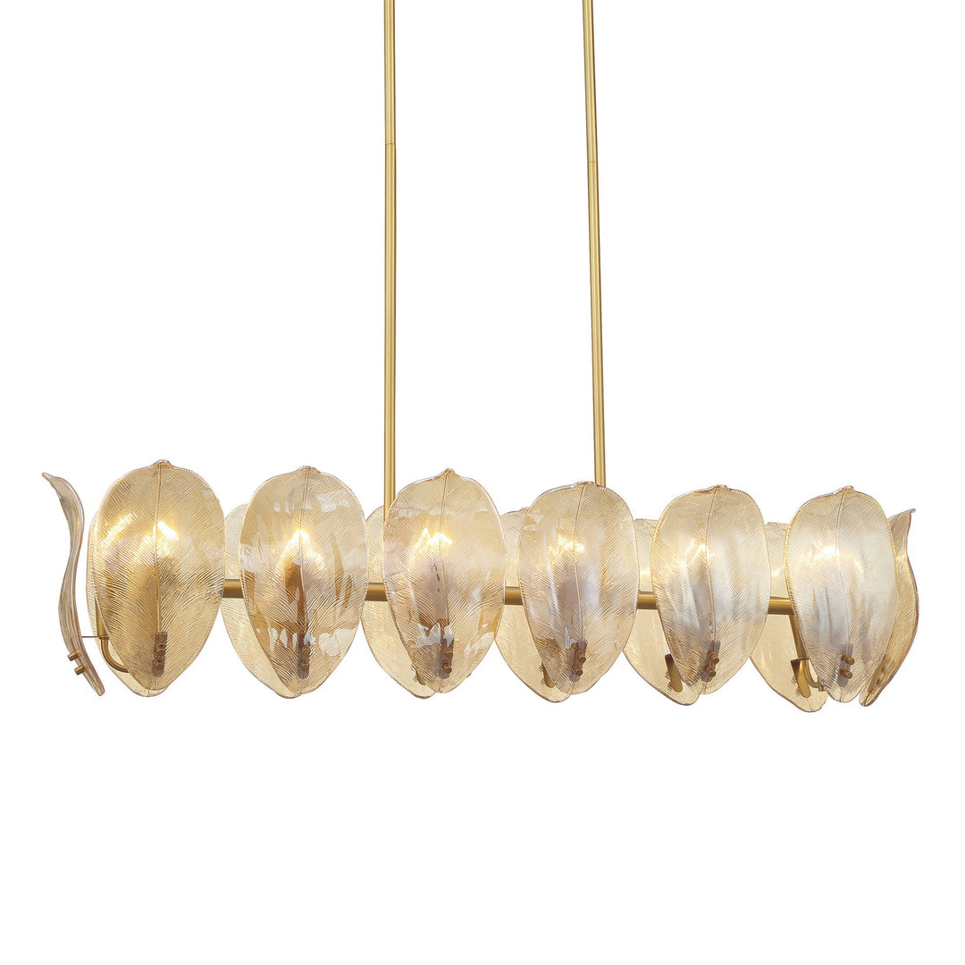Orchid 14 Light Island Pendant in Legacy Brass - available from The Lighting Shoppe, trusted by Canadian homeowners