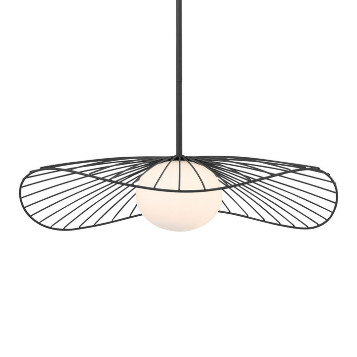 Langley One Light Pendant in Dark Matte Black - available from The Lighting Shoppe, trusted by Canadian homeowners