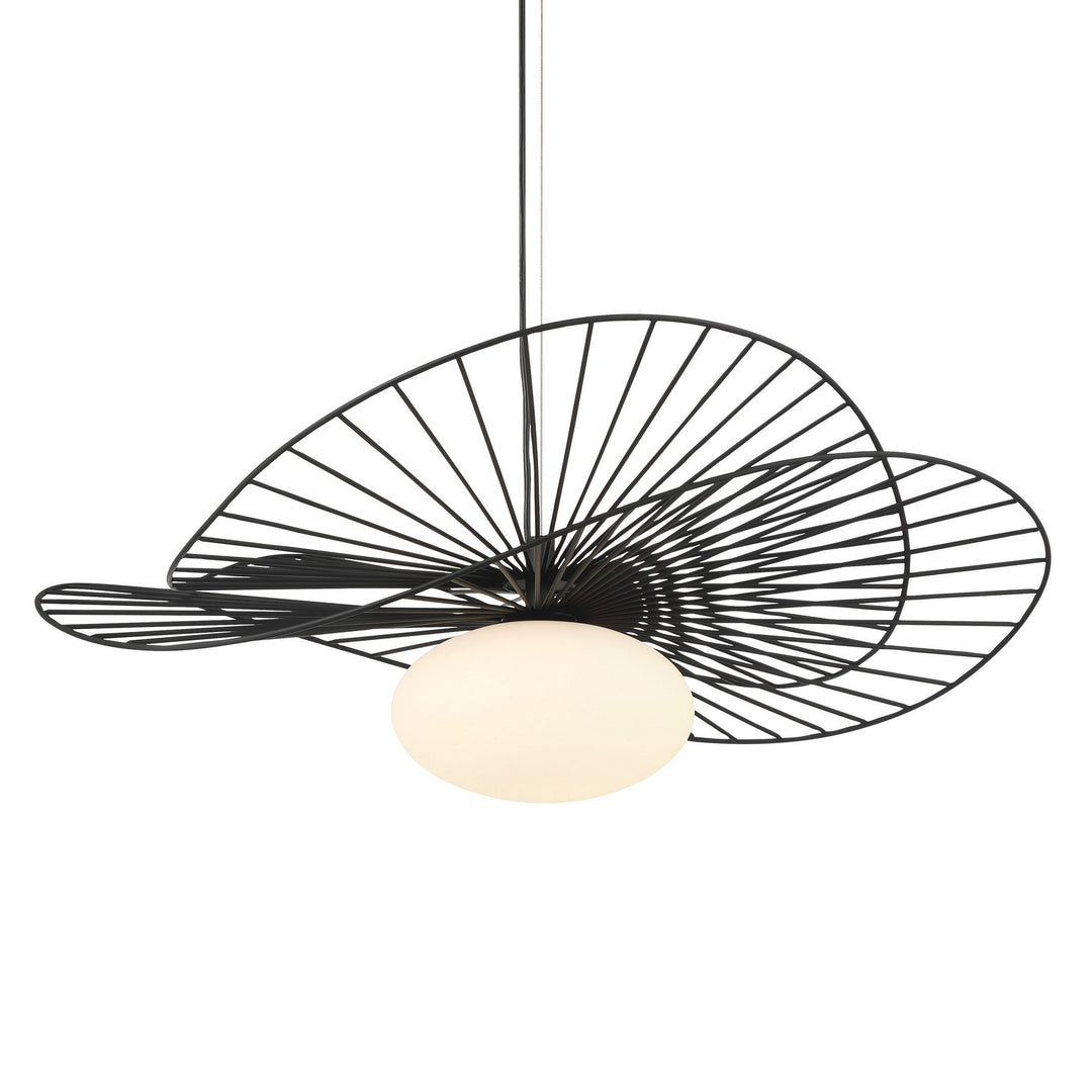Langley One Light Pendant in Dark Matte Black - available from The Lighting Shoppe, trusted by Canadian homeowners