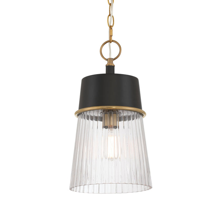Stamford One Light Pendant in Dark Matte Black - available from The Lighting Shoppe, trusted by Canadian homeowners