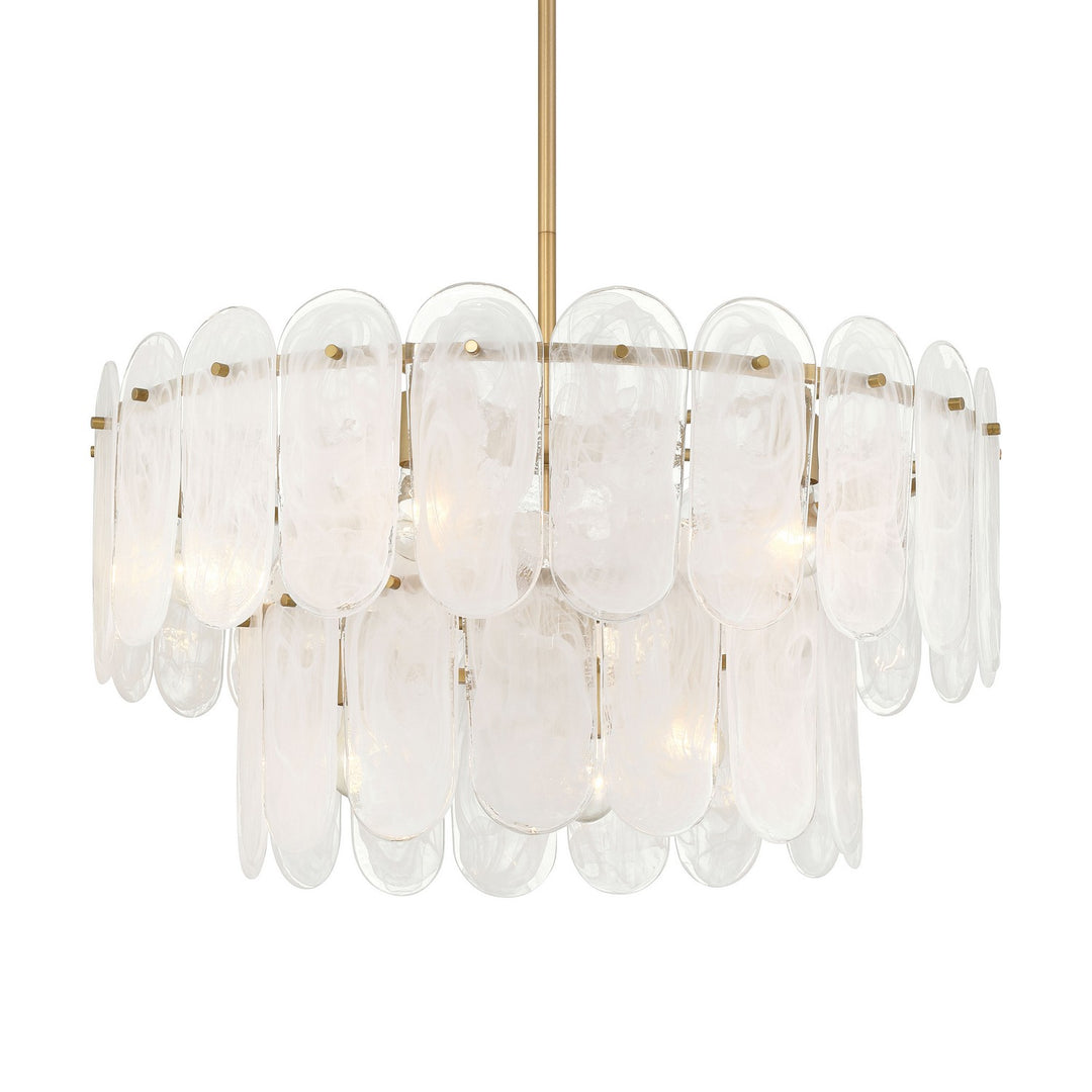 Oldmill Nine Light Pendant in Legacy Brass - available from The Lighting Shoppe, trusted by Canadian homeowners