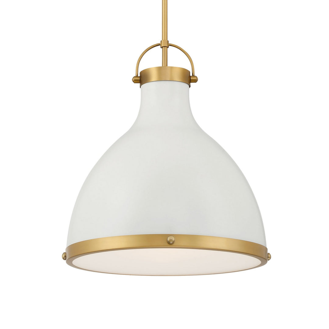 Lynk One Light Pendant in Off White Cream - available from The Lighting Shoppe, trusted by Canadian homeowners