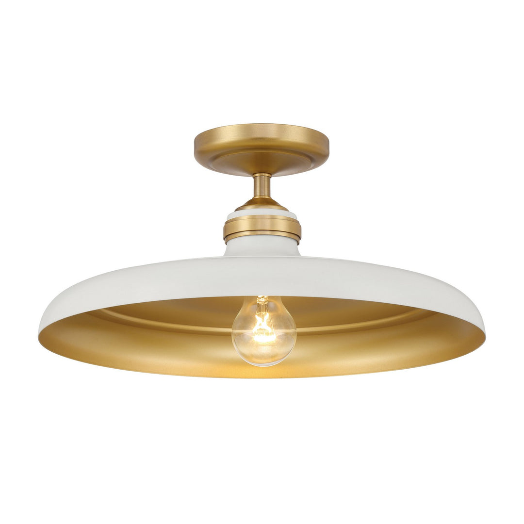Minka-Lavery - 3936-879 - One Light Semi Flush Mount - Crowne - Off White Cream