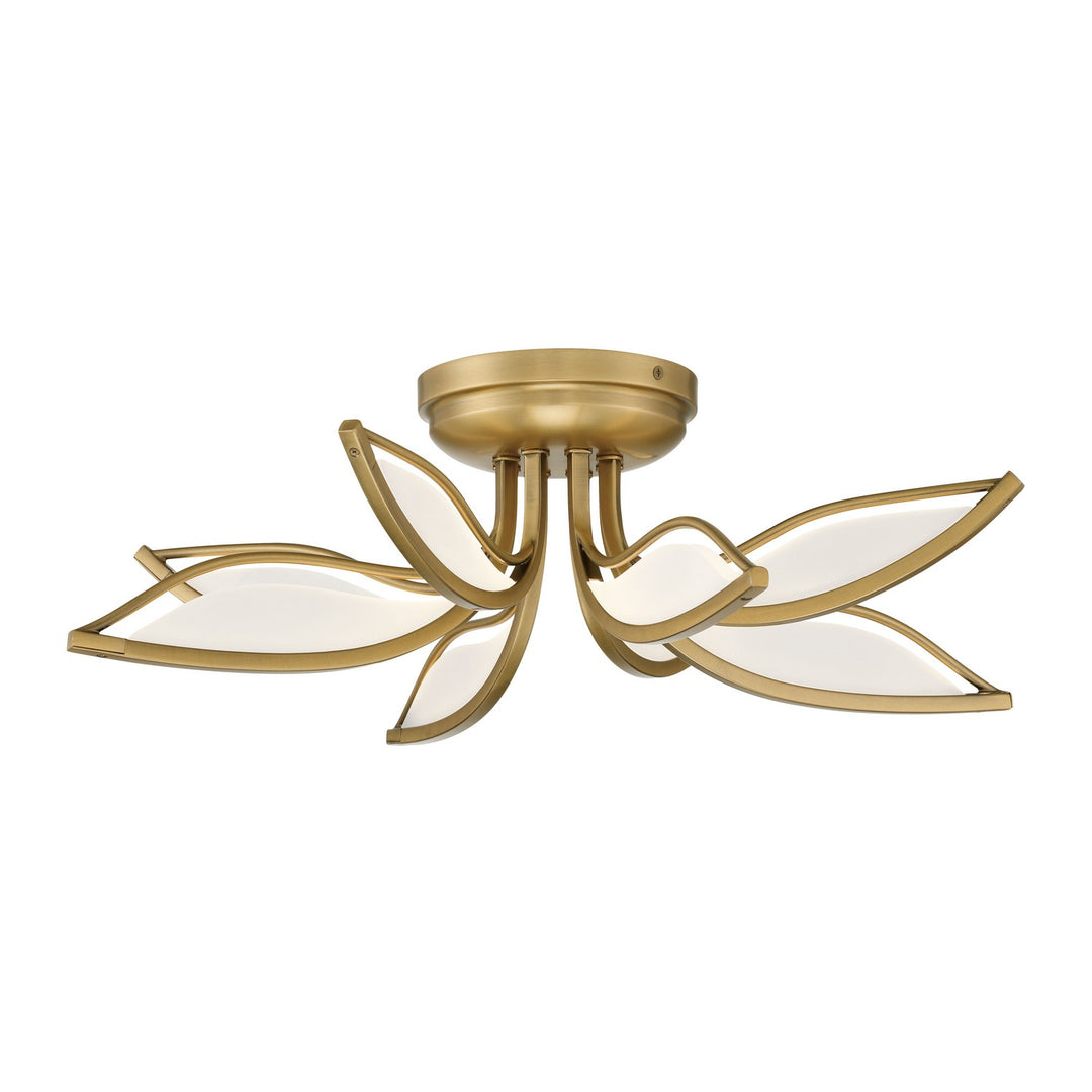 Papilio LED Flush Mount in Legacy Brass - available from The Lighting Shoppe, trusted by Canadian homeowners