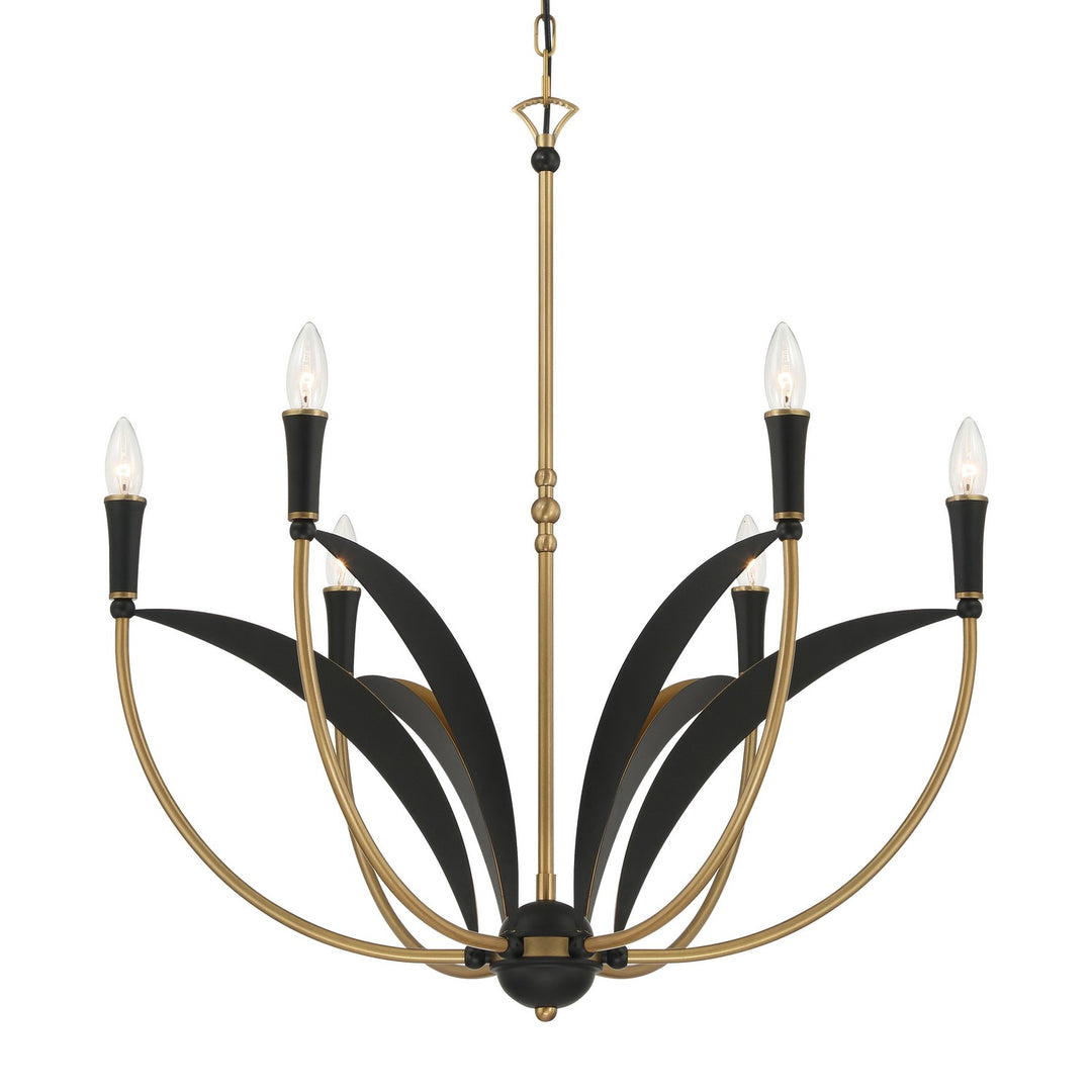 Minka-Lavery - 5696-782 - Six Light Chandelier - Miller - Legacy Brass
