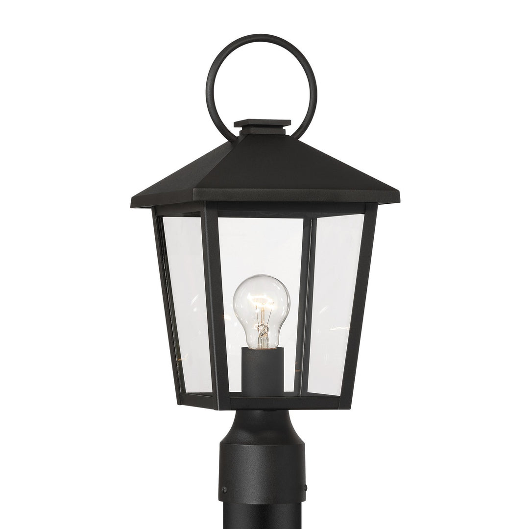 Parkside One Light Outdoor Post Mount in Sand Coal Black - available from The Lighting Shoppe, trusted by Canadian homeowners