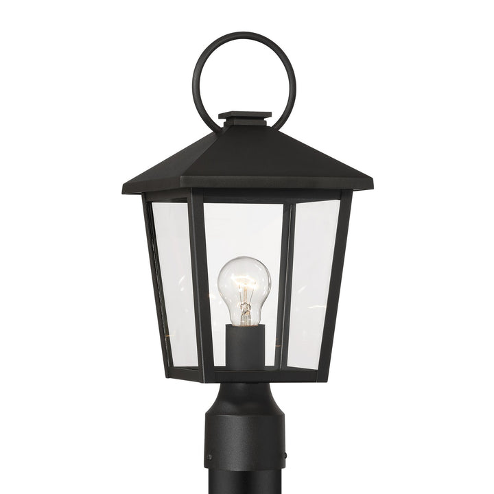Parkside One Light Outdoor Post Mount in Sand Coal Black - available from The Lighting Shoppe, trusted by Canadian homeowners