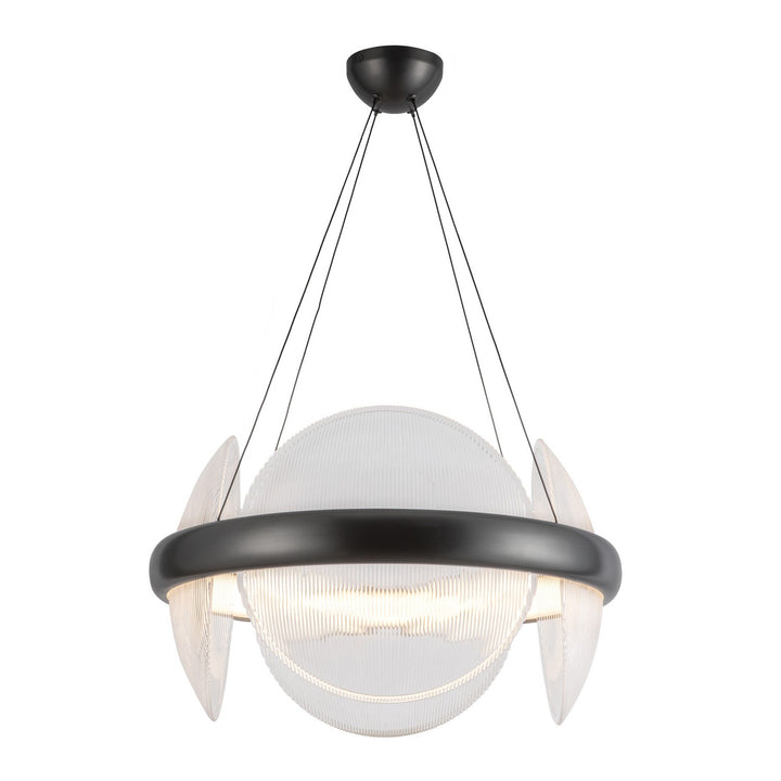 Kuzco Canada - CH13922-UBCR-UNV - LED Chandelier - Taurus - Urban Bronze/Clear Ribbed Glass