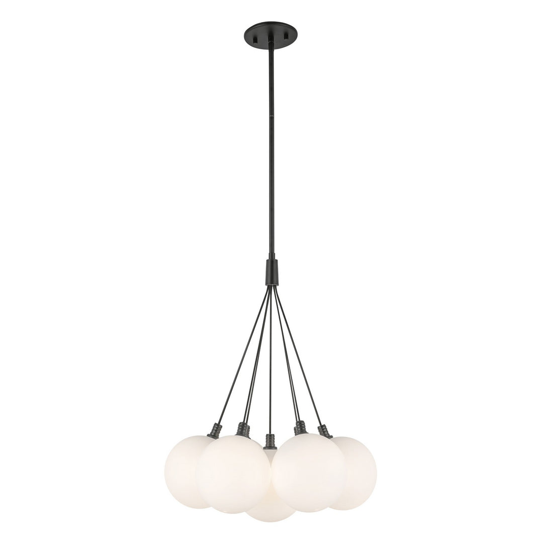 Kuzco Canada - CH3117-BK/OP - LED Chandelier - Bolla - Black/Opal Glass