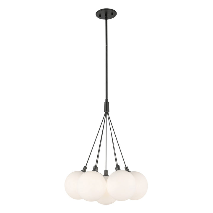 Kuzco Canada - CH3117-BK/OP - LED Chandelier - Bolla - Black/Opal Glass