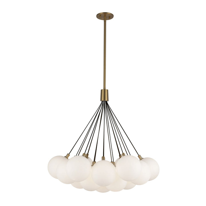 Kuzco Canada - CH3128-BG/OP - LED Chandelier - Bolla - Brushed Gold/Opal Glass