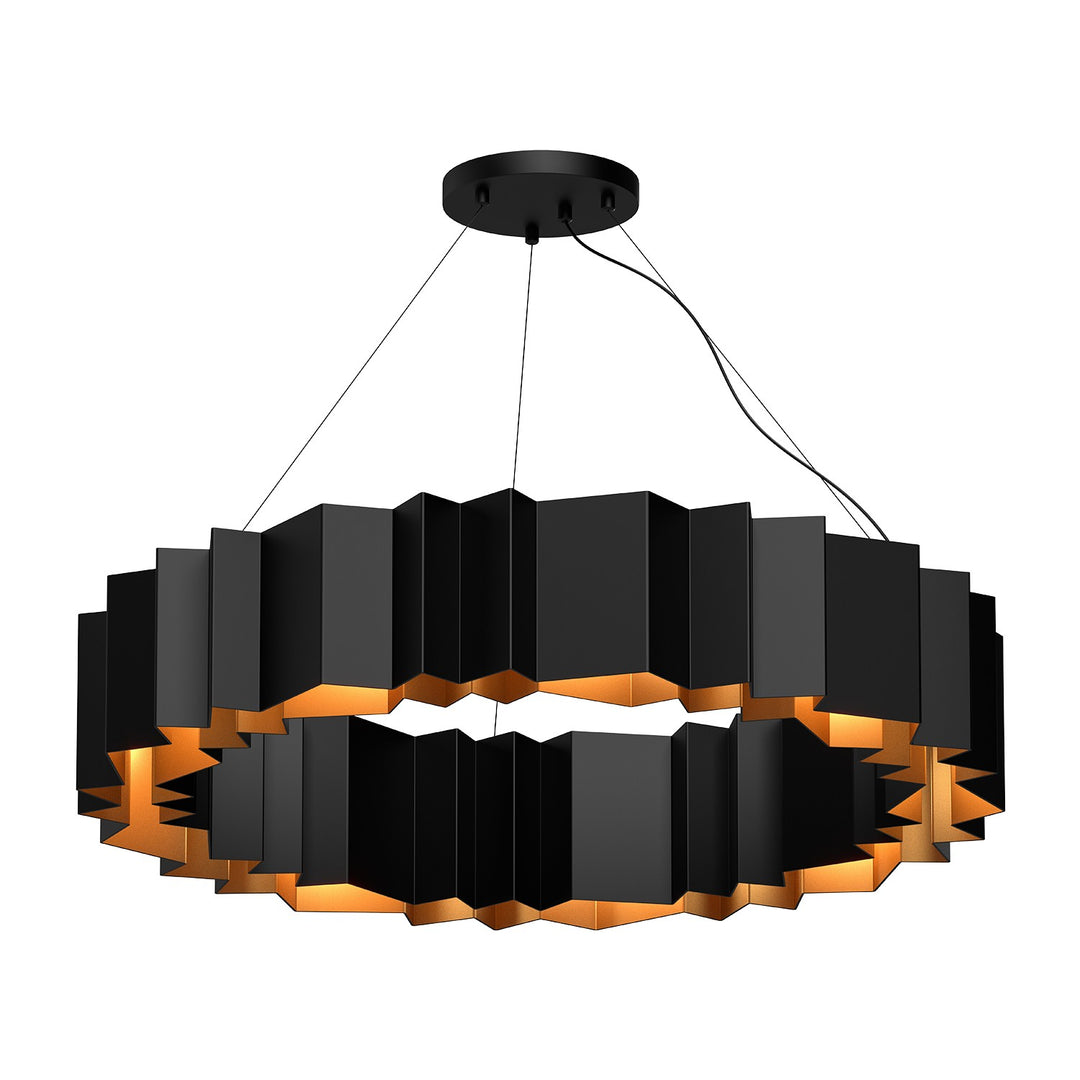 Kuzco Canada - CH58040-BK/GD - 12 Light Chandelier - Akira - Black/Gold