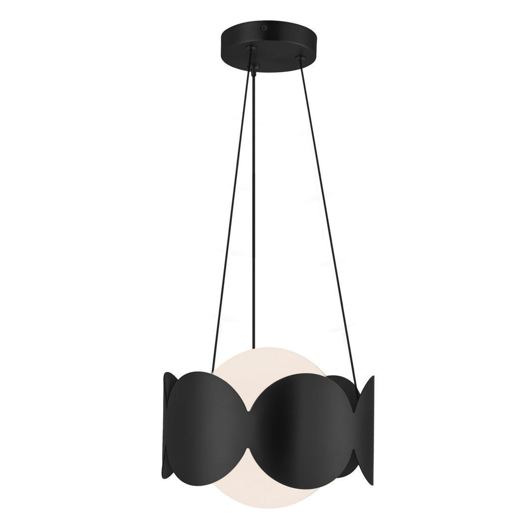 Kuzco Canada - CH59810-BK/OP - One Light Chandelier - Ciel - Black/Opal Glass
