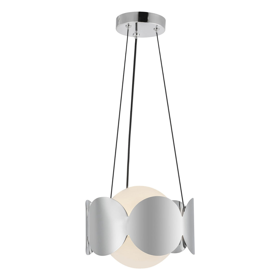 Kuzco Canada - CH59810-CH/OP - One Light Chandelier - Ciel - Chrome/Opal Glass